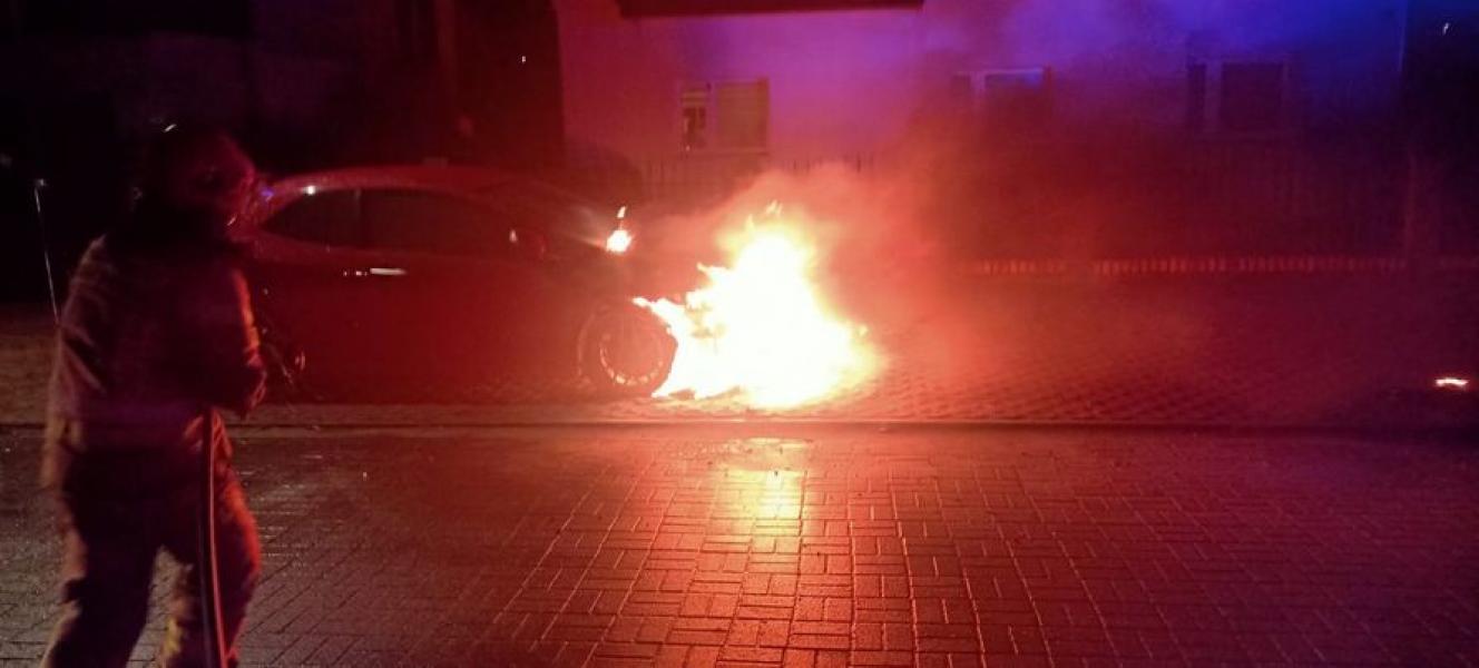 Pożar samochodu w Białogardzie