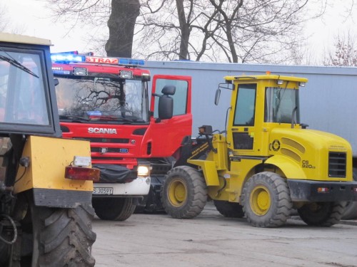 Pożar ciągnika w Redlinie 