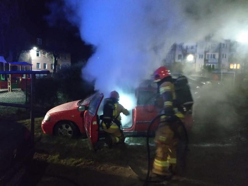 Pożar Samochodu w Białogardzie