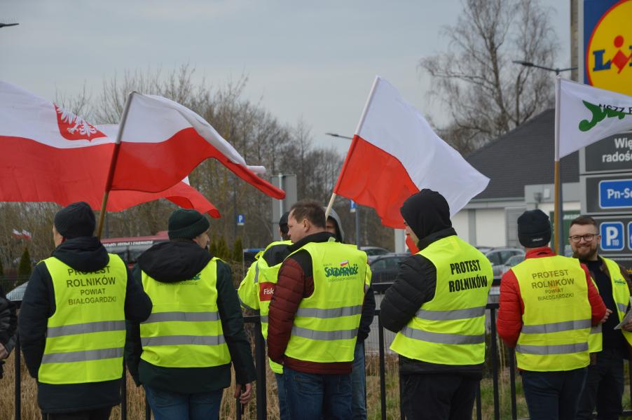 Strajk rolników w Białogardzie – FOTORELACJA