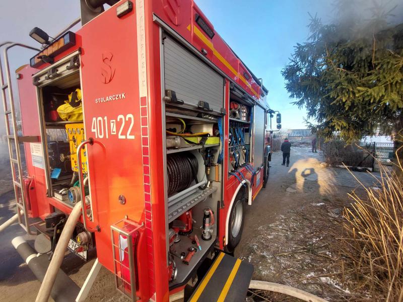Pożar pomieszczeń gospodarczych w Stanominie!