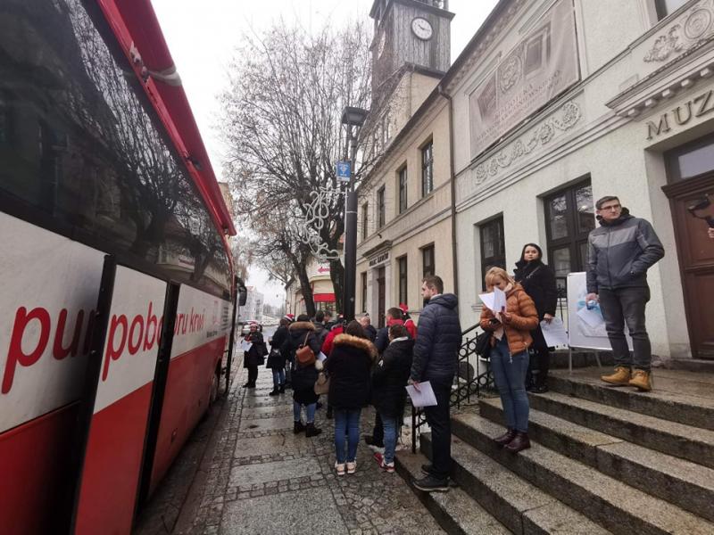Krwiobus w Białogardzie.
