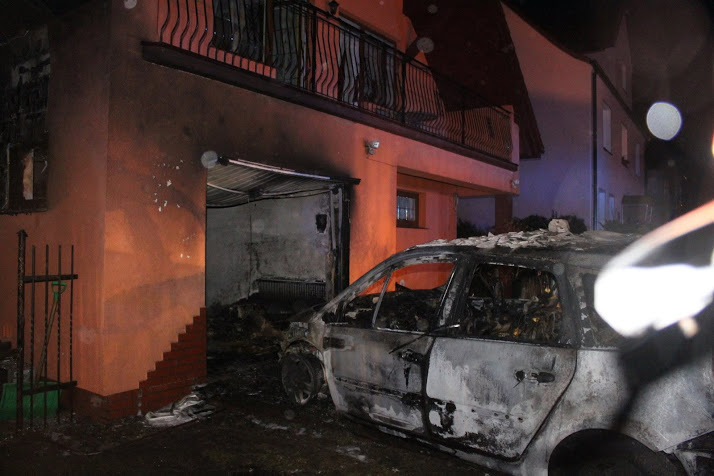 Podpalił samochód bo pokłócił się z żoną.