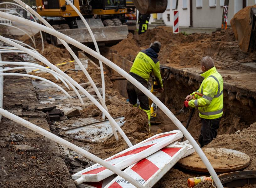  Trwają prace nad przebudową ul. Grunwaldzkiej