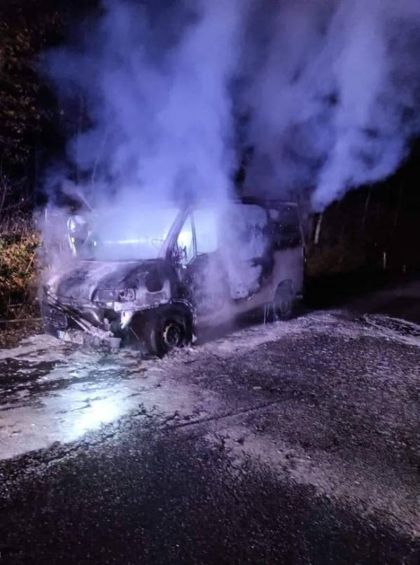 Pożar Auta pod Tychowem