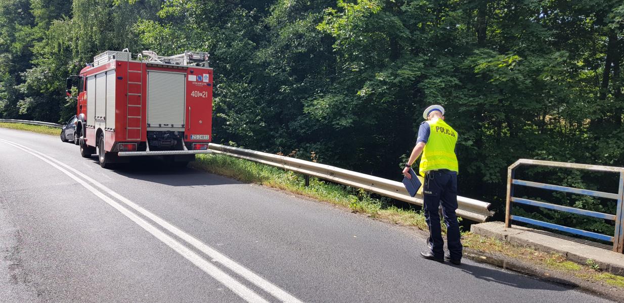 Poważny wypadek na drodze Białogard - Połczyn Zdrój 