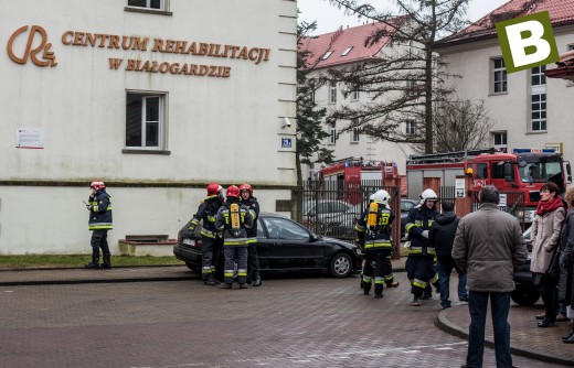 Ewakuacja w budynku szpitala Rehabilitacyjnego w Białogardzie - ZDJĘCIA