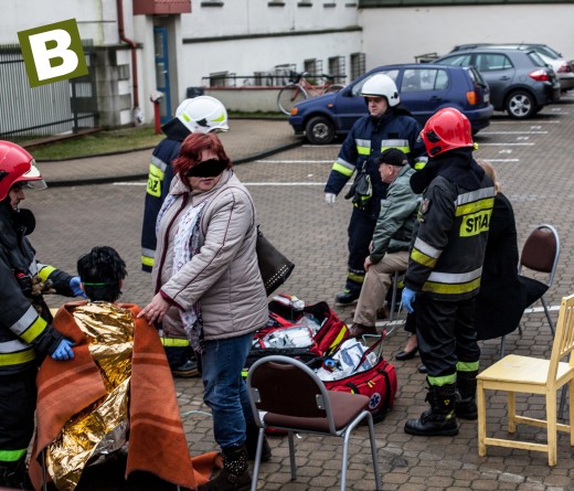 Ewakuacja w budynku szpitala Rehabilitacyjnego w Białogardzie - ZDJĘCIA