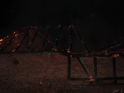 Pożar w Lulewicach - ZDJĘCIA 