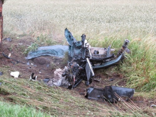 Wypadek koło Karlinka 