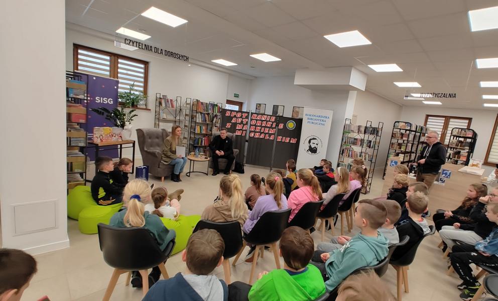 Spotkanie z Markiem Michalakiem w Filii Białogardzkiej Biblioteki Publicznej im. Karola Estreichera