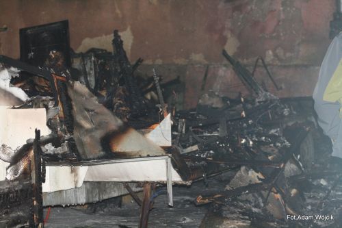 Pożar przyczepy kempingowej w Koszalinie 