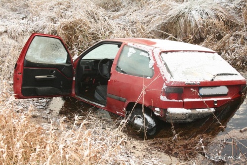 Samochód w rowie