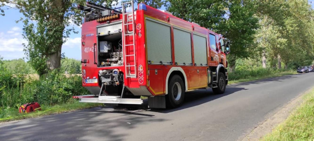 Dachowanie auta osobowego pod Białogardem