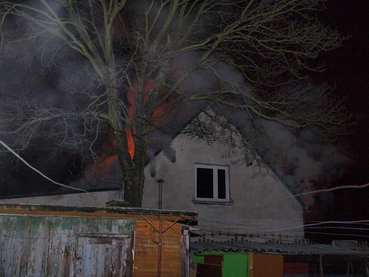 Pożar w Białogardzie przy ul. Zwycięstwa.