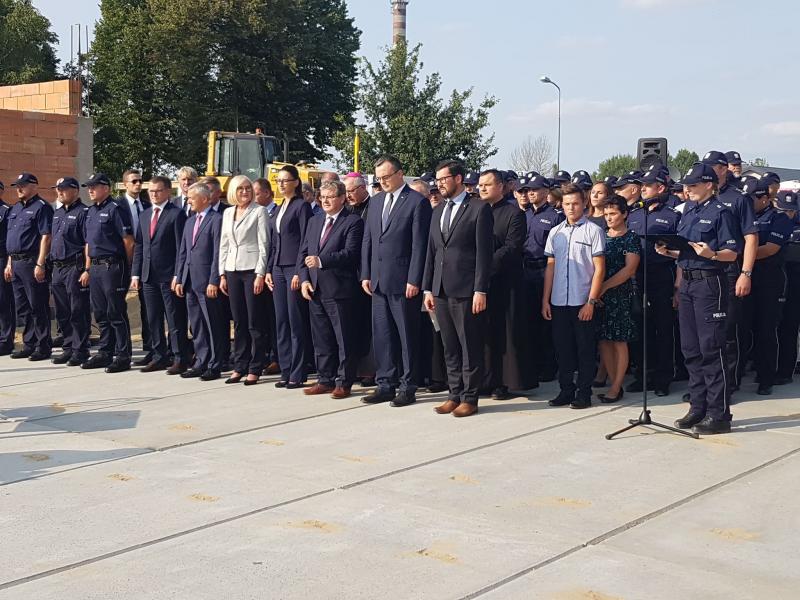 Poświęcenie i wmurowanie aktu erekcyjnego pod budowę nowego komisariatu policji w Białogardzie