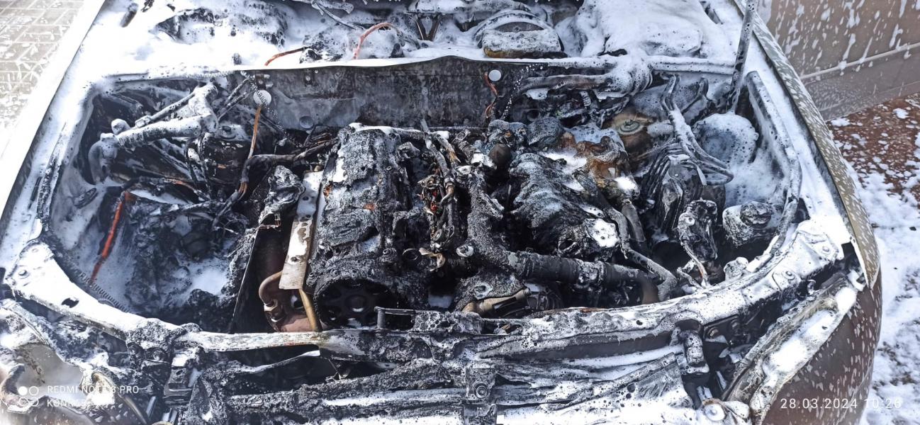 Pożar samochodu w Białogardzie