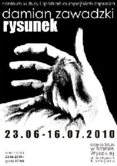 Rysunek Damiana Zawadzkiego - otwarcie wystawy