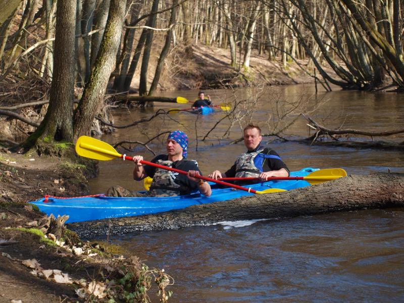 Aleksander Doba i Aleksander Lwow w kajaku pod Białogardem!
