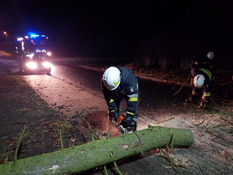 Silne porywy wiatru sieją spustoszenie w powiecie białogardzkim. 