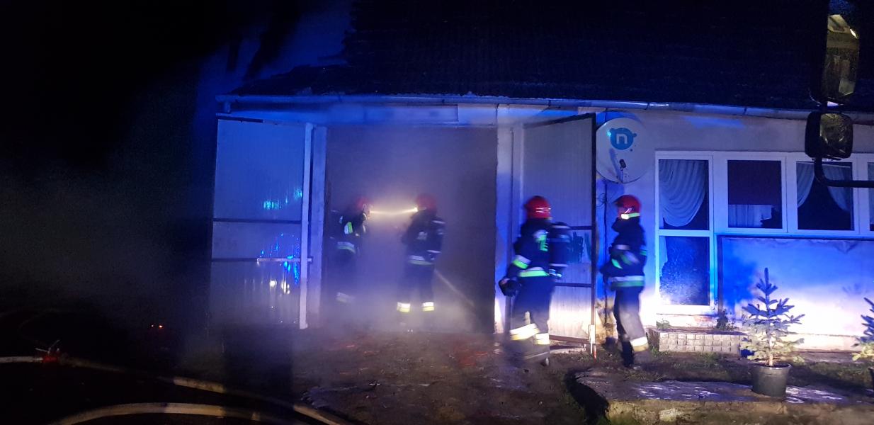 Pożar domu jednorodzinnego w Klępinie Białogardzkim. 