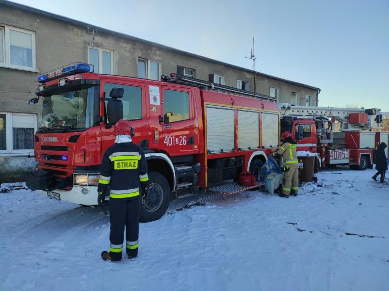 Pożar mieszkania budynku dwukondygnacyjnego
