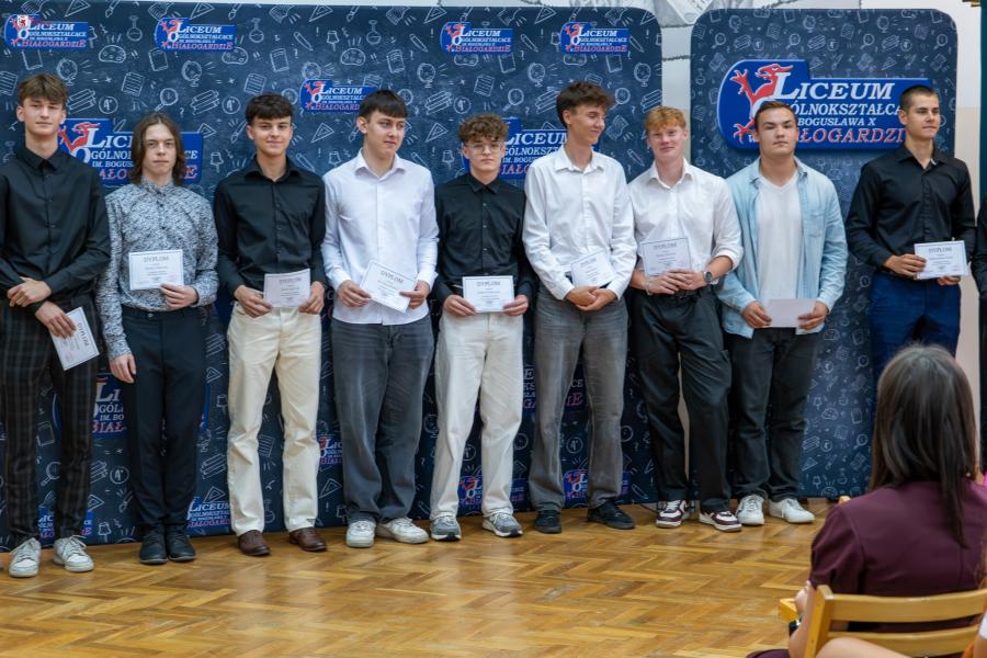 Uroczyste wręczenie nagród dla najlepszych uczniów LO im. Bogusława X w Białogardzie