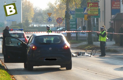 NIE ŻYJE ROWERZYSTA - tragiczny wypadek na ul. Grunwaldzkiej
