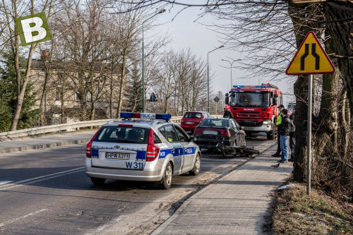 Kolizja na wiadukcie w Białogardzie
