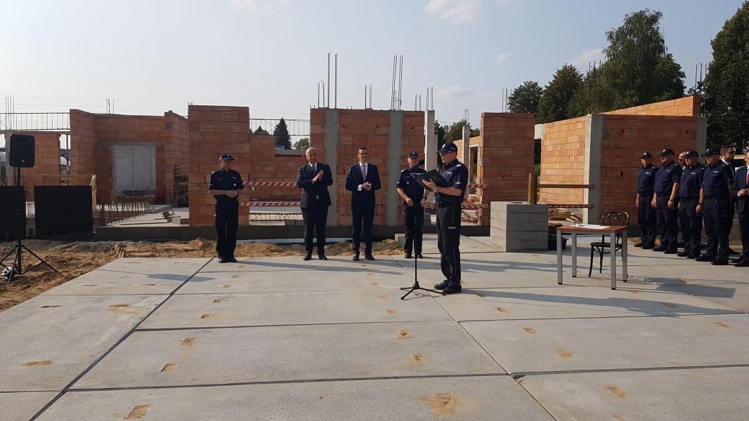 Poświęcenie i wmurowanie aktu erekcyjnego pod budowę nowego komisariatu policji w Białogardzie