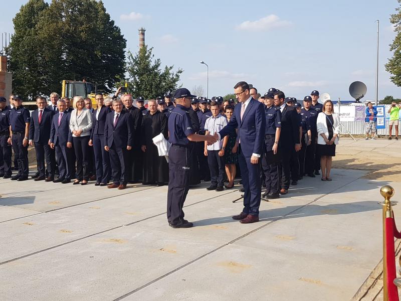 Poświęcenie i wmurowanie aktu erekcyjnego pod budowę nowego komisariatu policji w Białogardzie