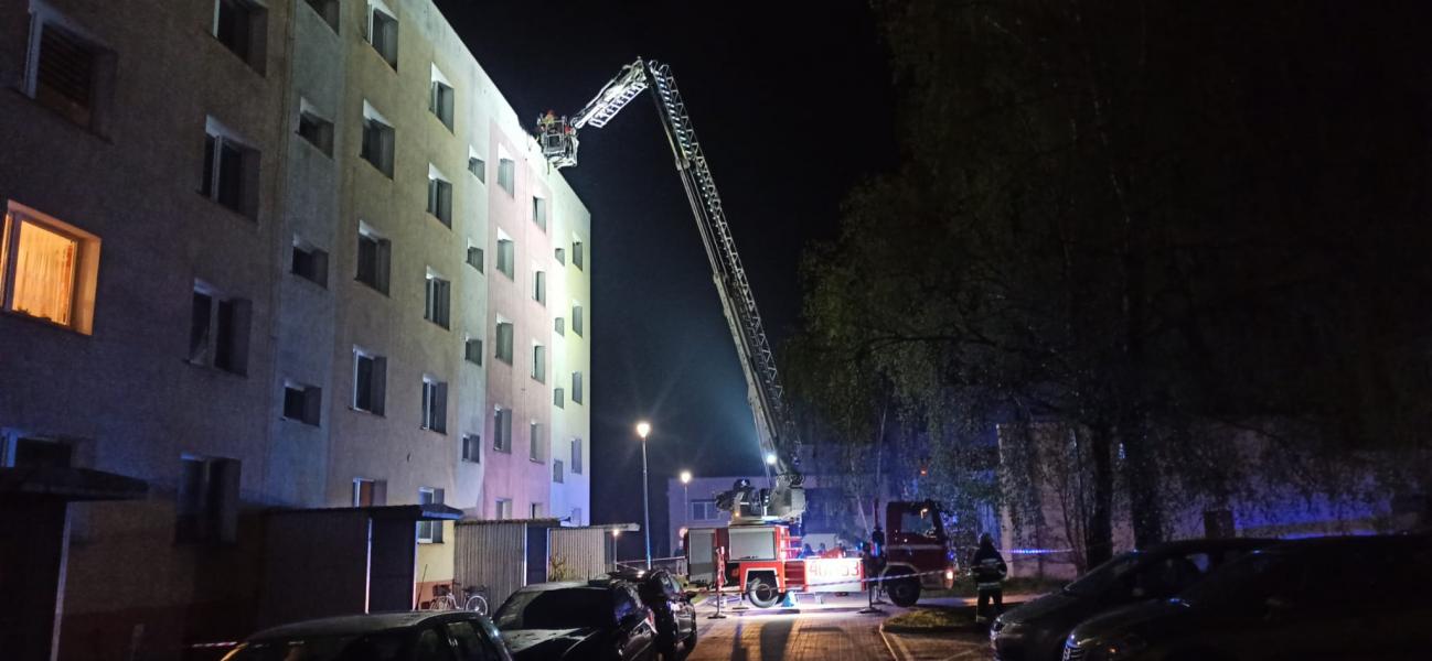 Pożar w szybie wentylacyjnym