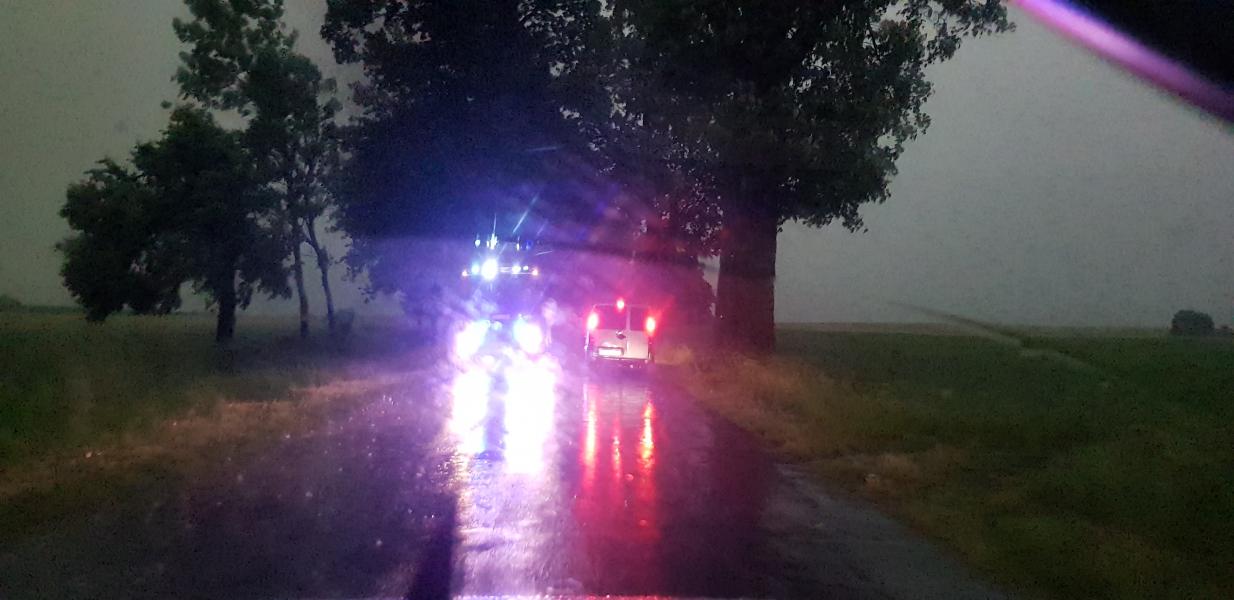 Dziesiątki powalonych drzew i zalane ulice! Strażacy walczą ze skutkami nawałnicy.