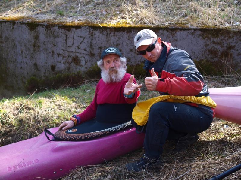 Aleksander Doba i Aleksander Lwow w kajaku pod Białogardem!
