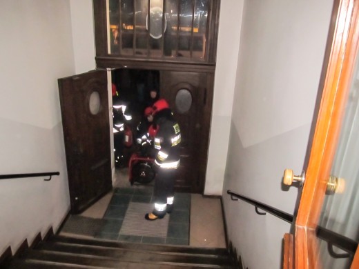 Pożar w Urzedzie Miasta w Białogardzie