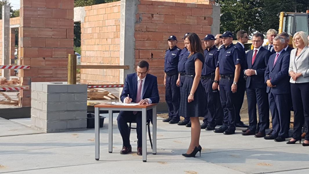 Poświęcenie i wmurowanie aktu erekcyjnego pod budowę nowego komisariatu policji w Białogardzie