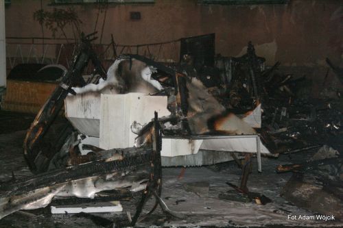 Pożar przyczepy kempingowej w Koszalinie 