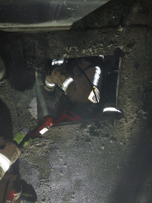 Pożar w szybie wentylacyjnym