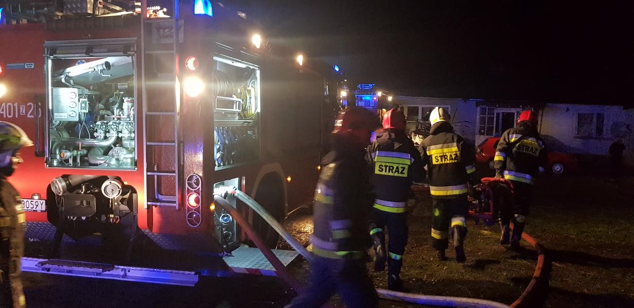 Pożar domu jednorodzinnego w Klępinie Białogardzkim. 