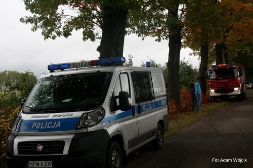 Pijany kierowca wylądował w rowie.