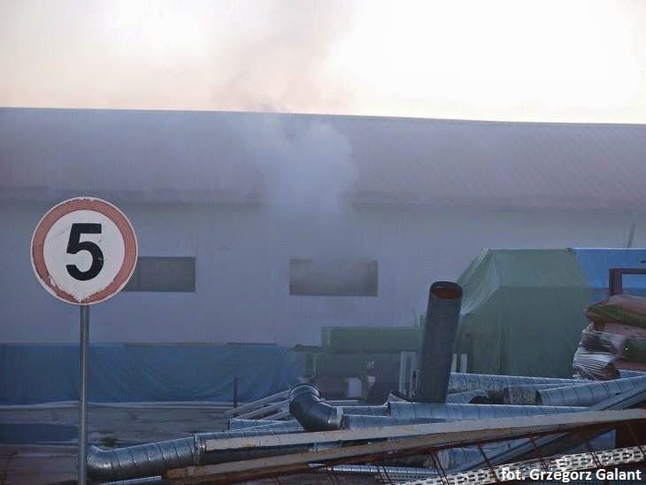 Pożar hali magazynowej w Białogardzie