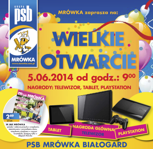 Nowy market budowlany MRÓWKA 