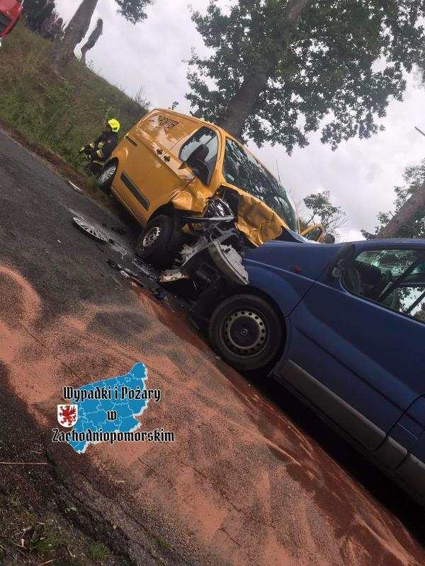 Zablokowana droga Sławoborze - Białogard z powodu Wypadku