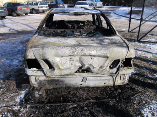 Pożar samochodu w Białogardzie 