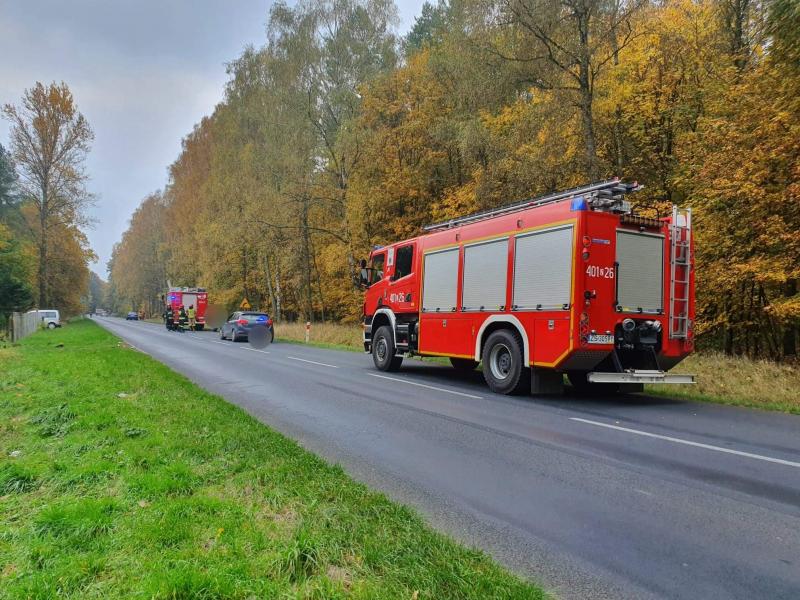 Potrącenie motorowerzysty pod Białogardem na dw 163