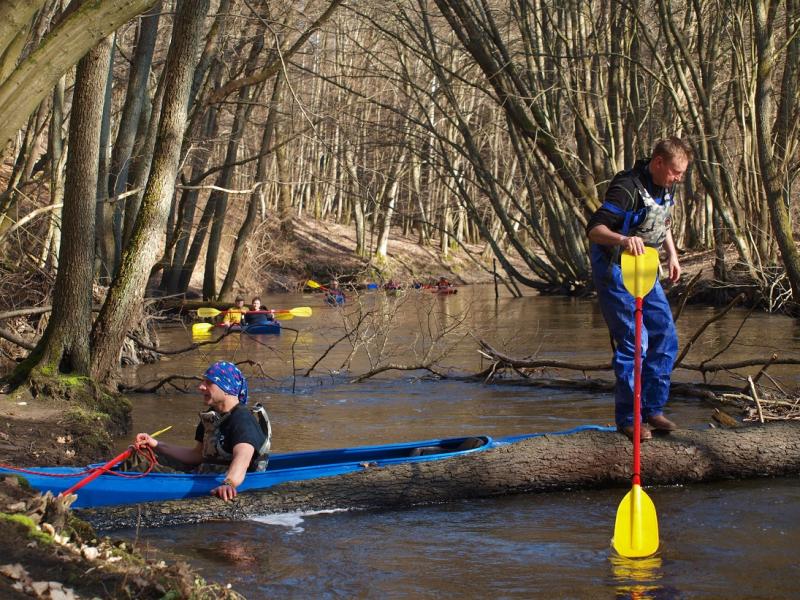 Aleksander Doba i Aleksander Lwow w kajaku pod Białogardem!