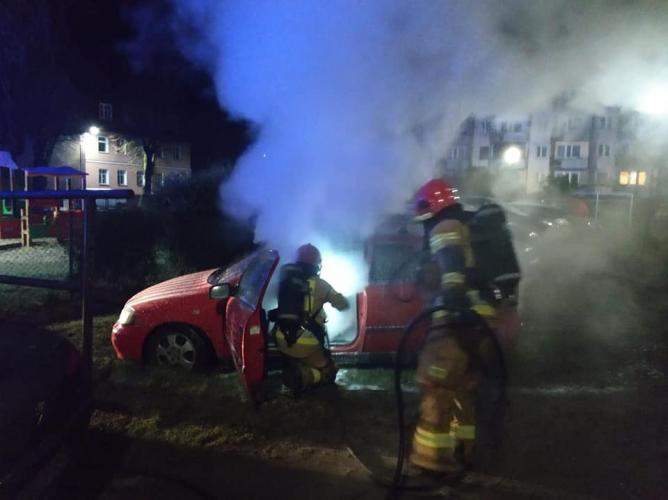 Pożar Samochodu w Białogardzie