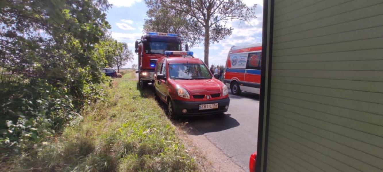 Dachowanie auta osobowego pod Białogardem