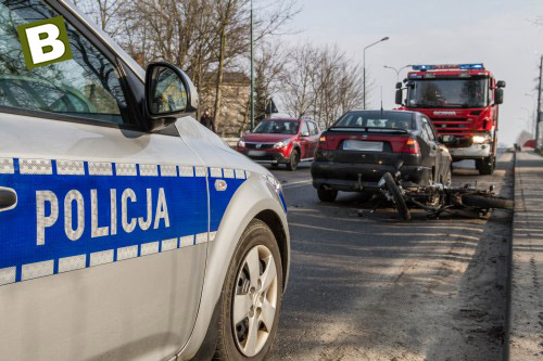 Kolizja na wiadukcie w Białogardzie