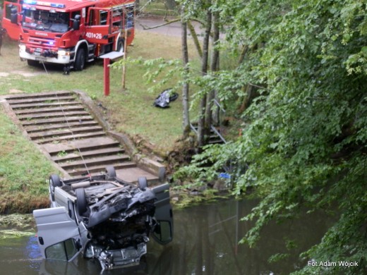 Tragiczny wypadek - Mężczyzna utonął w samochodzie